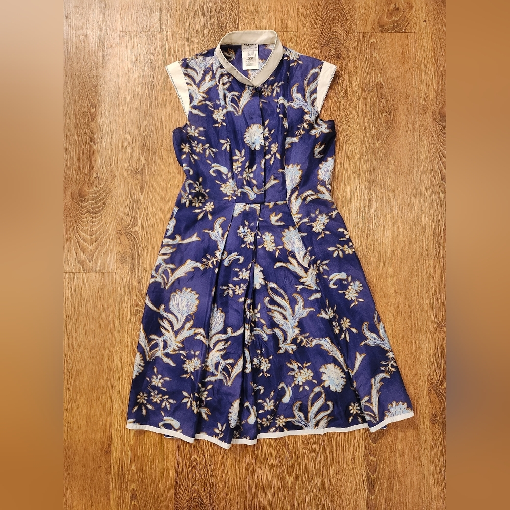 Silk Floral Print Dress